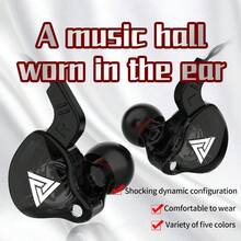 Original QKZ AK6 Pro EDX Pro 1DD 動圈單體 HIFI 低音入耳式監聽耳機，附麥克風 3.5mm AK3 File 運動降噪立體聲耳機 ZST X 雙單體 - 白色 - 查看 8