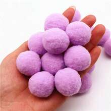 High-Elastic 3cm Fluffy Pompoms Balls 30mm Soft Pom Poms For Hobby Supplies And DIY Creative Arts Crafts Party Making Decoration 21pcs (20g) - Multicolor - View 7