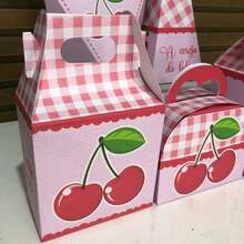 Kit 20 CEREJINHA Boxes - Boxes For Decoration And Souvenirs For Children's Birthdays - Take And Assemble - 如照片所示 - 查看 3