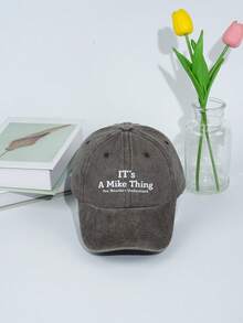 1pc Rose Red Letter Print Baseball Cap, Summer Holiday Festival Sun Protection - Multicolor - View 14