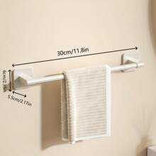 1 Piece Tool Home Wall-Mounted Punch-Free Towel Shelf Bathroom Wall-Mounted Storage Rack Bathroom Towel Single-Pole Toilet Toilet Bathroom Hardware Storage Rack