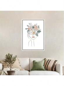 1/6PCS Optional Frame Posters Wall Arts Modern Abstract Minimalist Wall Art Posters Living Room Decor ,Wall Art With Frame