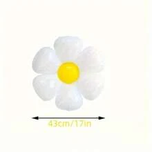 20 Pieces Daisy Shaped Aluminum Balloons, Uncharged Sunflower Party Decorations, Birthday And Party Photo Backgrounds, Birthday Balloons