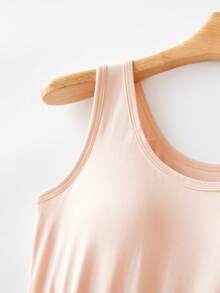 3 件套女士瑜伽外套吊带背心带文胸，Modol 面料圆领防闪烁运动休闲背心，健身 - 彩色 - 查看 4