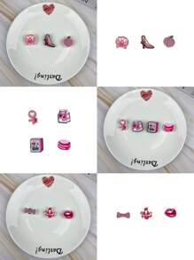10pcs/Set Milk & Hamburger Cartoon Pattern Decorative Accessories Suitable For Sandals, DIY Slippers, Birthday, Festival Gifts