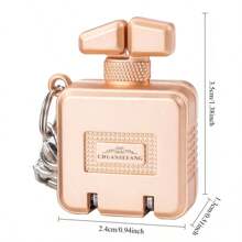 1pc Perfume Bottle Foldable Nail Clipper, Stainless Steel Nail Trimmer, Alloy Shell, Mini Portable, Minimalist High-End, With Keychain, Can Be Used As Pendant Nail Clipper