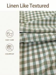 2/3pcs 100% Cotton & Linen Duvet Cover Set (1 Duvet Cover, 1/2 Pillowcase), Without Filler, Suitable For Bedroom, Guest Room - Multicolor - View 2