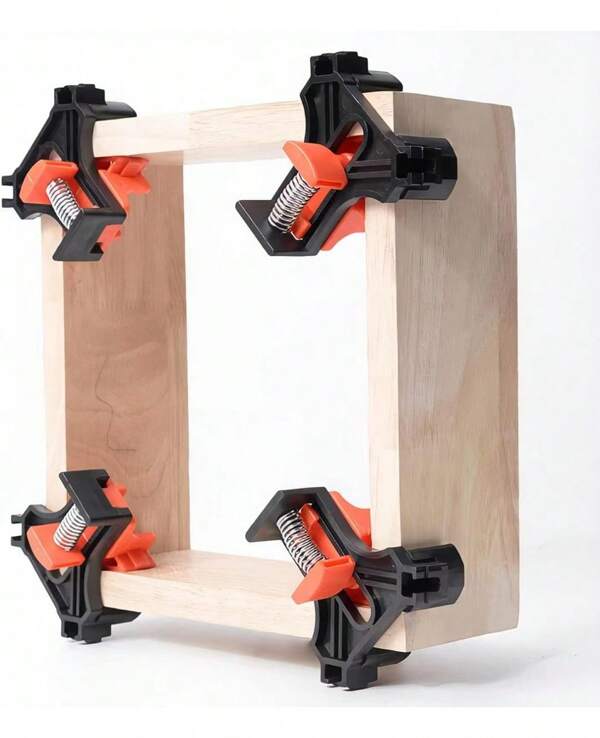 90 Degree Corner Clamps,Wood Working Tools, 4PCS Right Angle Clamps, Clip Clamp Tool For Woodworking Corner Clip Fixer Corner,Woodworking Gifts For Men