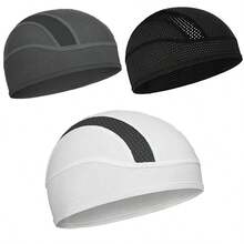 1pc Skull Cap,Helmet Lined Brimless Hat,Cool Mesh Riding Running Hat For Men Women,Fits Under Helmet,Riding Beanie Helmet Liner Lined,Outdoor Casual Quick Dry Hat - Multicolor - View 3