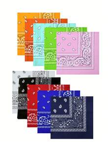 1/4/10pcs Paisley Printed Scarf Four Seasons General Purpose Women's Square Unisex Soft Silky Lightweight Beach Bandana Handkerchief Mask Headband Tie Belt Handbags Multi-Functional Decorative Use Evening Dresses Party Travel Office Wedding Evening Dresses Gift - Square Scarf - View 12