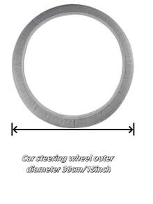 1 件装方向盘套，柔软、保暖、可拉伸的聚酯纤维方向盘保护套，夏季防滑吸汗，冬季保暖双手，适合 14.57-15.35 英寸方向盘，汽车内饰配件 - 均碼 - 查看 7