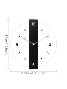 1 Pieza, Reloj de pared de acrílico transparente, reloj de pared con puntero de grano de madera moderna y hoja, diseño personalizado, mecanismo de reloj silencioso sin sonido de tic tac, adecuado para sala de estar, dormitorio, decoración del hogar, cocina, decoración de oficina. Un regalo de vacaciones para amigos. Reloj de pared