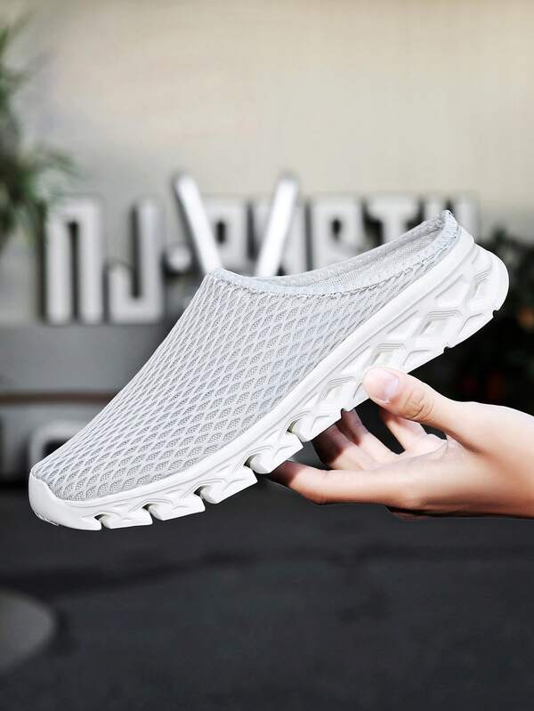 New Summer Slip-On Flat Backless Sandals, Casual Loose Sports Shoes For Plus Size