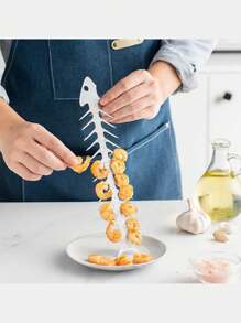 Brochettes réutilisables en acier inoxydable en forme d'arête de poisson - Bâtonnets de cuisson et de grillage pour l'extérieur, idéaux pour le bœuf, le porc, les crevettes, le poulet, les légumes et les fruits de mer. Outils de cuisine essentiels pour le grillage, accessoires de grillage d'extérieur