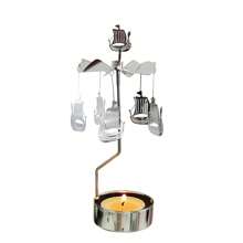 Pirate Ship Rotary Candle Holder Metal Tea Light Spinning Candle Holder Home Decoration For Festival Gifts