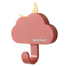 1 Pc Sun Moon Adhesive Hook No Hole Door Rear Wall Hanging Strong Load Bearing Party Activities No Trace Hook
