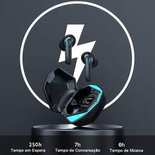 Wireless Bluetooth Gamer Headphones With Original LED For Gaming And Music - màu đen - Xem 5