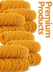 Strong Elasticity 500pcs Yellow Multi-Purpose Rubber Bands, Diameter 38mm Bubble Ring, Elastic Bands, Natural Rubber For Office, School & Home Use, Made Of Synthetic Rubber Back To School
