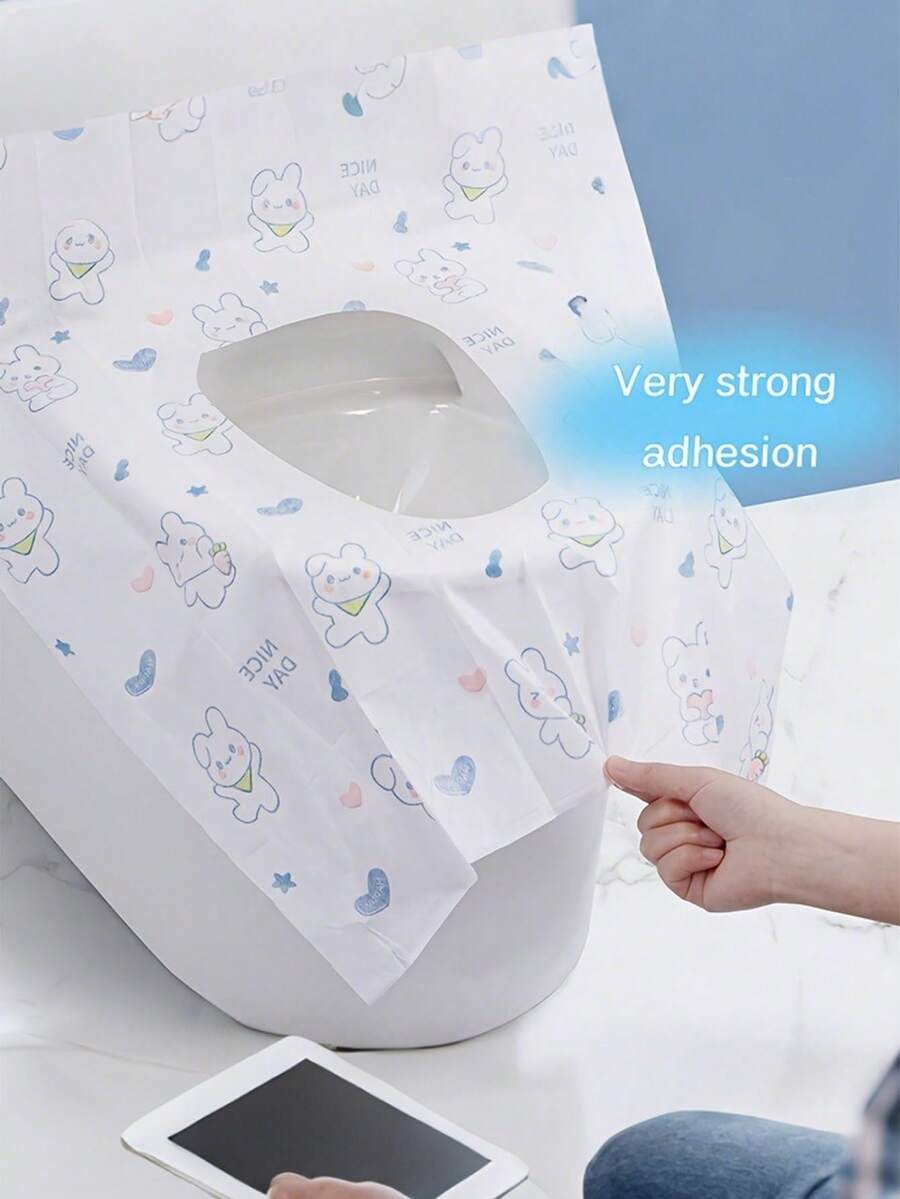 20 Packs Of Travel Disposable Toilet Seat Covers, Travel Toilet Seat Covers, Printed Toilet Seat Covers, Enhanced Waterproof, Thickened Toilet Seat Covers, Portable Travel Packaging, Suitable For Business Travel, Family Travel Camping, Hotel Accommodation Essential Airplane Accessories, Travel Disposable Toilet Seat Covers Travel Essentials Travel Accessories Vacation Summer Holiday Back To School - View 1