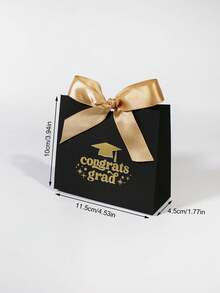 10 piezas Cajas de dulces exquisitas para graduación 2025 Caja de regalo de graduación negra Caja de regalo de chocolate para celebración de graduación Caja de regalo para fiesta de ceremonia de graduación - 11,5 x 4,5 x 10 cm - Ver 8