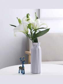 Modern Nordic Style Origami Art Flower Pot, Creative Cylindrical Vase, Suitable For Home Decoration, Wedding, Engagement, Birthday Party, Plastic, Bouquet Vase Photography Props And Creative Flower Art Perfect Choice, Vase Container Simple Geometric Flower Pot Decoration Living Room