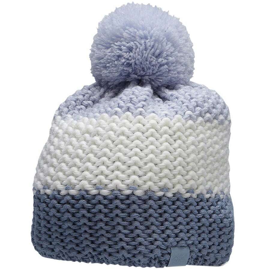 4F Girls HJZ22 JCAD006 Knitted Pom Pom Beanie (Light Blue)