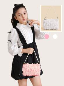 New Pearl Flower Decor Evening Clutch Handbag, Shoulder/Cross-Body Bag For Formal Dresses - Handbag - View 3