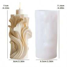 1 Stück Silikonform für duftende Kerzen im Wellendesign - asymmetrisches Wassermuster, geeignet für Harz- und Gipshandwerk, dekorative Säulenkerzenherstellung, herbstliche Geschenkideen