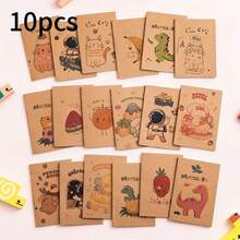 10pcs/20pcs/30pcs Random Pattern Miniature Notebooks, Compact Portable Diaries, Blank Cartoon Memo Pads, Pocket-Sized Message Books, Suitable For Back To School, Office Use, Back To School Reward, Inspirational Mini Notebooks With Vibrant Cartoon Covers - Various Adorable Designs, Cute Notebooks - Multicolor - View 10