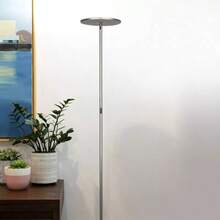 Sky Flux Modern Dimmable Integrated LED Torchiere Floor Lamp Brushed Nickel: 67 "Torchiere With Adjustable Head And Touch Sensor - 1 - View 4
