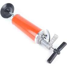 Portable High Pressure Kinetic Toilet Plunger, Air Pressure Pipe Clean Pipe Cleaning Water Ram 4" Rubber Cone Drain Cleaner - Orange - View 2