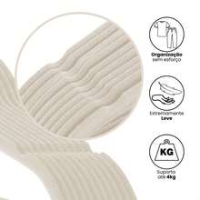 KONTUZ Bộ 40 Móc treo đồ bằng nhung siêu mỏng chống trượt cho trẻ em Trang trí phòng Trang trí nhà Trang trí mùa thu Trang trí phòng ngủ - Màu be - Xem 3