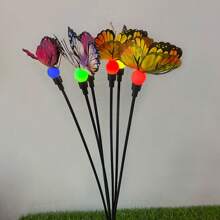 1pc Solar Butterfly Firefly Light, Waterproof Solar Butterfly Light, Solar Garden Light, Outdoor Solar Light Suitable For Courtyard Lawn Garden, Flower Garden Trail, Passage, Camping Decoration