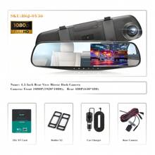 ASAWIN 4.5 In Rearview Mirror Recorder Hd 1080p Rearview Mirror Automobile Dash Cam Dual Lens Video Recorder Automobile DVR Night Vision Loop Recording