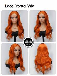 jessie's wig 杰西假发预剪姜橙色波浪卷假发无胶真人发蕾丝前假发100%真人发200%密度 - S350 - 查看 5