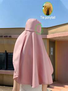 1pc Women's Large Shawl Sunblock Sun Hat, Beach Hat With Full Coverage Sun Protection - Multicolor - View 3