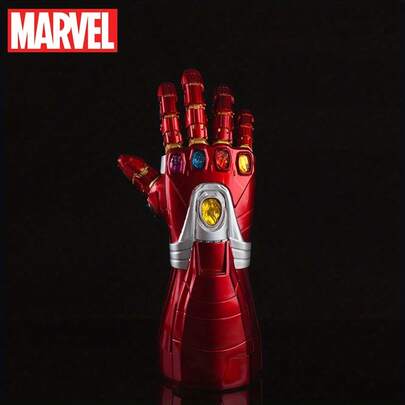 Marvel Officially License  Iron Man Infinity Gauntlet Coin Bank Avengers Movie Peripheral Big Capacity Money Jar Fits All Coins Creative Bank For Home Decor Durable Anti-Fall PVC Money Box Desktop Decoration For Desk And Office 1 PC
