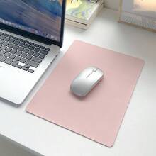 1pc Solid Color Leather Mouse Pad, Minimalist & Fashionable Business Office Accessory