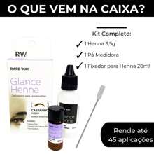 Henna Sobrancelha Glance Rare Way Todas As Cores Kit Henna Profissional Completo Festa Junina