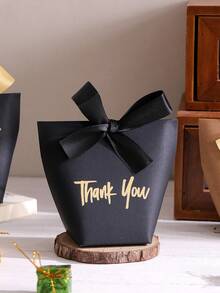 5pcs "Premium 'Thank You' Gift Box In Gold On Paper | Featuring Elegant Ribbon | Perfect For Christmas, Wedding, BabyShower, And Beyond - Multicolor - View 8