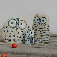 Nuevo conjunto de estatuas y esculturas decorativas simples de búho para decorar estanterías, el hogar y el balcón