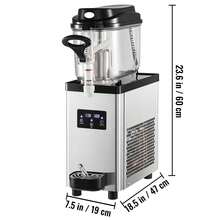 Commercial Slushy Machine, 300W 110V, 6L/1.6 Gal 25 Cups Single-Bowl, Stainless Steel Margarita Smoothie Frozen Drink Maker, Slushie Machine For Cafes Restaurants Bars Home Use - 1 Cylinder 1 X 6 L - View 9