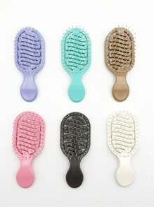 1 Mini Comb, Portable Pocket Hollowed Out Hair Comb, Wet And Dry Plastic Comb For Daily Travel Use,Back To School,Travel Holiday Essentials,Hair Accessories For Women