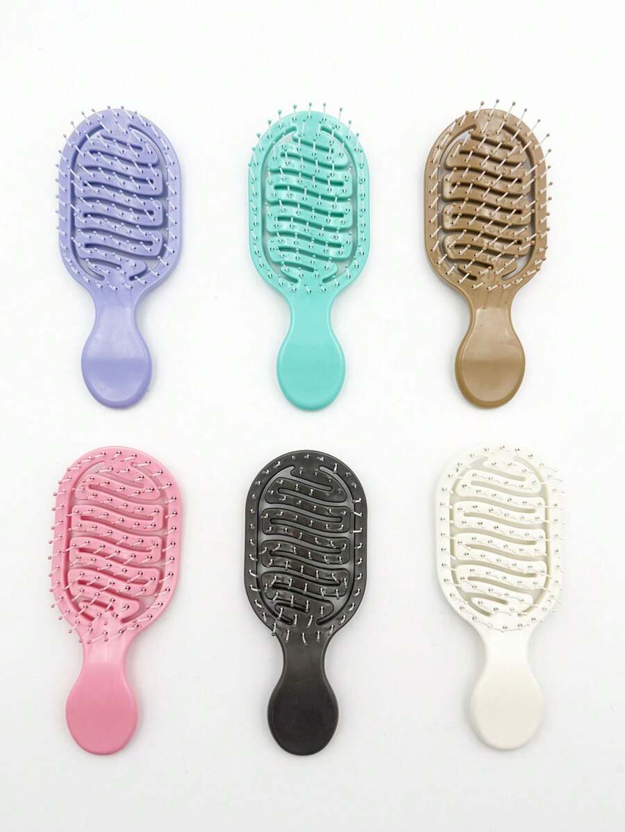 1 Mini Comb, Portable Pocket Hollowed Out Hair Comb, Wet And Dry Plastic Comb For Daily Travel Use,Back To School,Travel Holiday Essentials,Hair Accessories For Women