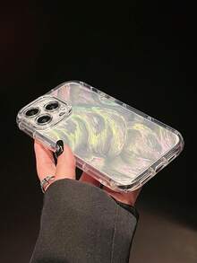 1 Stück TPU Feder Faser glänzende stoßfeste Handyhülle, minimalistisches Design kompatibel mit iPhone X, XR, XS Max, 11, 12, 13, 13 Pro, 13 Pro Max, 14 Pro Max, 15, 15 Pro, 15 Plus, 15 Pro Max, 16, 16 Pro, 16 Plus, 16 Pro Max wasserdicht, stoßfest, kratzfest