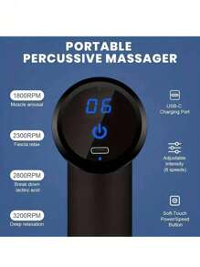 Pistola de masaje de tejido profundo - Silla de masaje - Martillo eléctrico multifuncional de grado profesional para fisioterapia y percusión corporal para hombros y cuello, cintura cervical y espalda