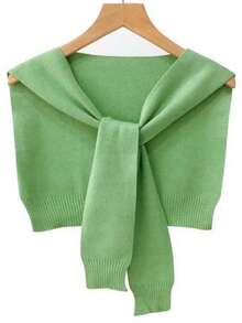 韩式休闲时尚纯色披肩 - 彩色 - 查看 5