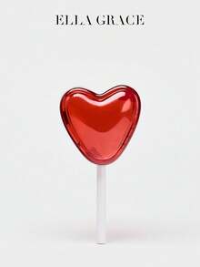 ELLA GRACE - Creative Red Heart-Shaped Lollipop Prom Bag, Lovely And Playful Design, Perfect Valentine's Gift For Parties And Dates - Red - View 7