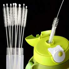 2/5/10pcs Stainless Steel Cleaning Brush Reusable Cleaning Brush Kitchen Supplies - Great For Cleaning Glass, Silicone, Metal Straws And More! Easter Gift, Cleaning Utensils, Household Cleaning Supplies, Room Decoration, Suitable For Kitchen, Restaurant, Party, Gathering, Home Gifts