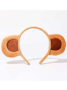 Faixa de Cabelo com Orelhas de Macaco Banana Fofa, Presilha de Cabelo em Formato de Macaco Cartoon, Lavagem Facial, Super Fofa e Engraçada, Acessório de Cabelo